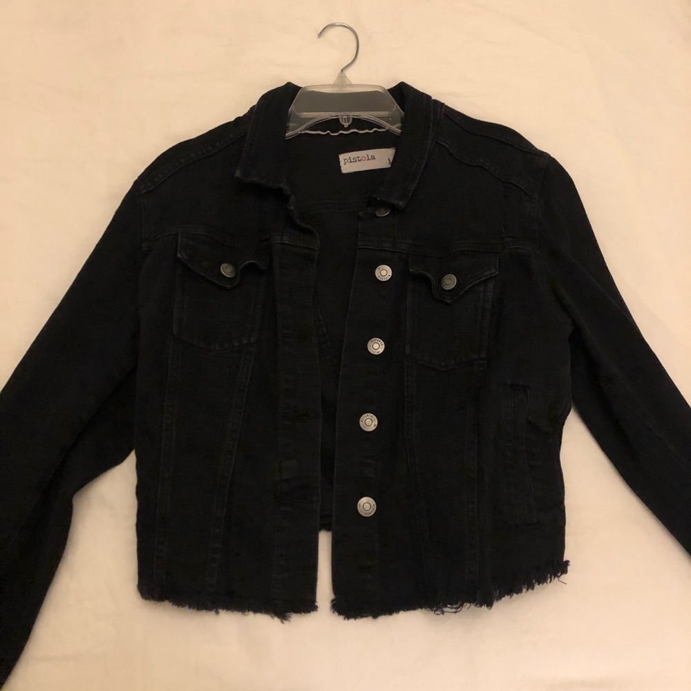 Black denim jacket